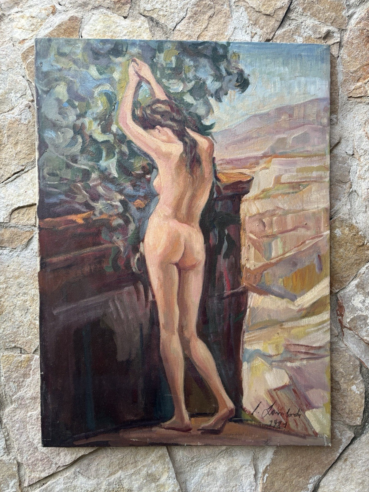 Quadro -Nudo Di Donna- Italo Lombardi dipinto a olio su tela