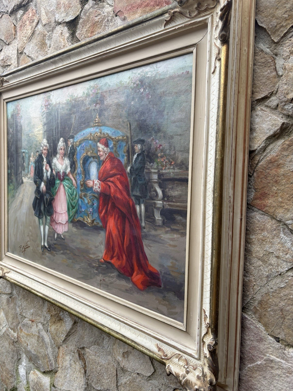 Quadro -Figure Di Nobili- Roberto Cajati dipinto a olio su tela