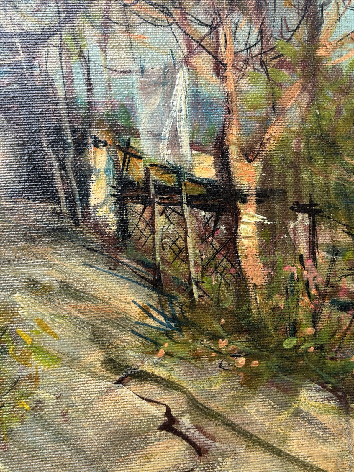 Quadro -Paesaggio- Ena Villani dipinto a olio su tela