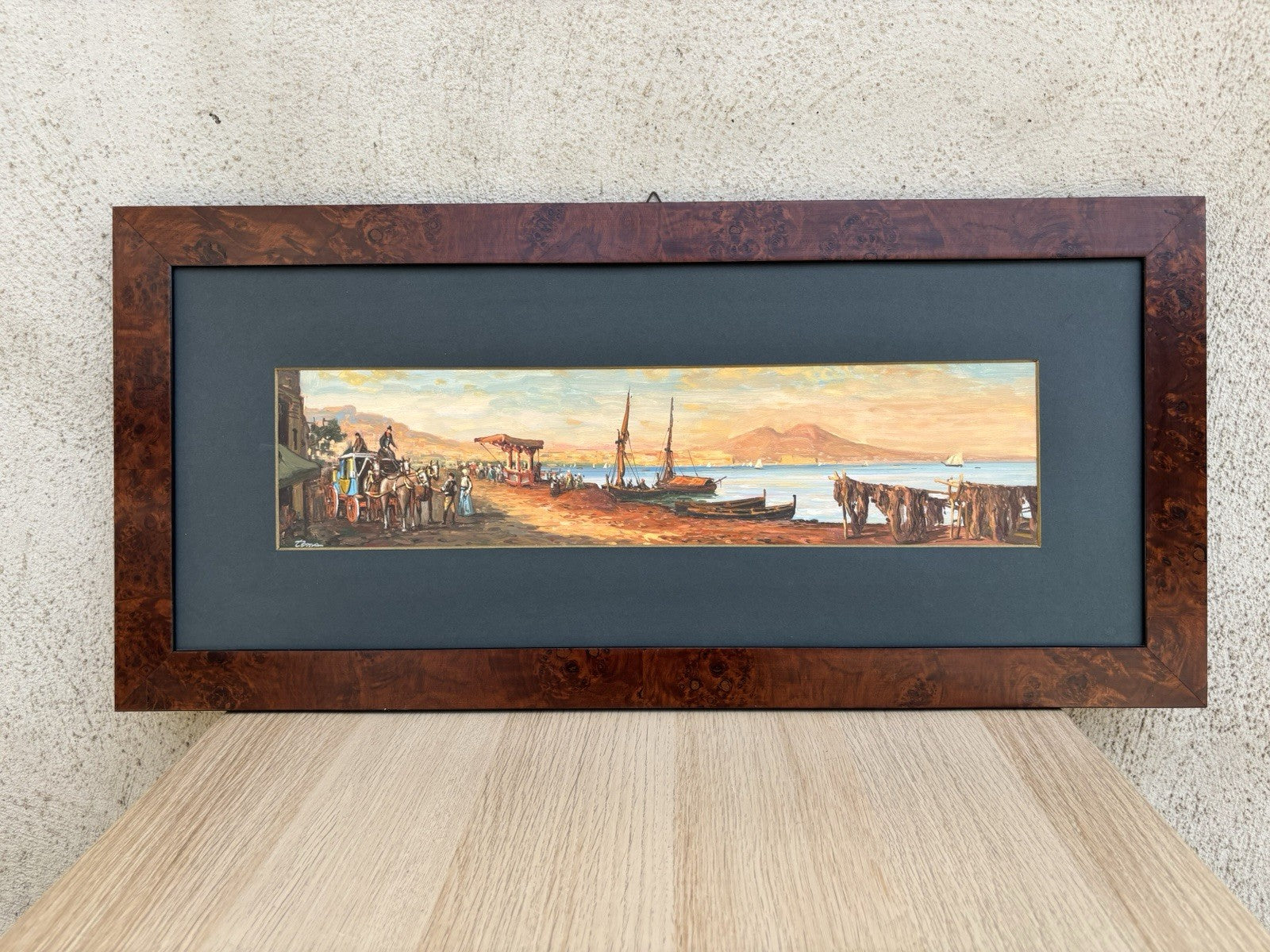 Quadro -Napoli Antica- dipinto a olio su tavola