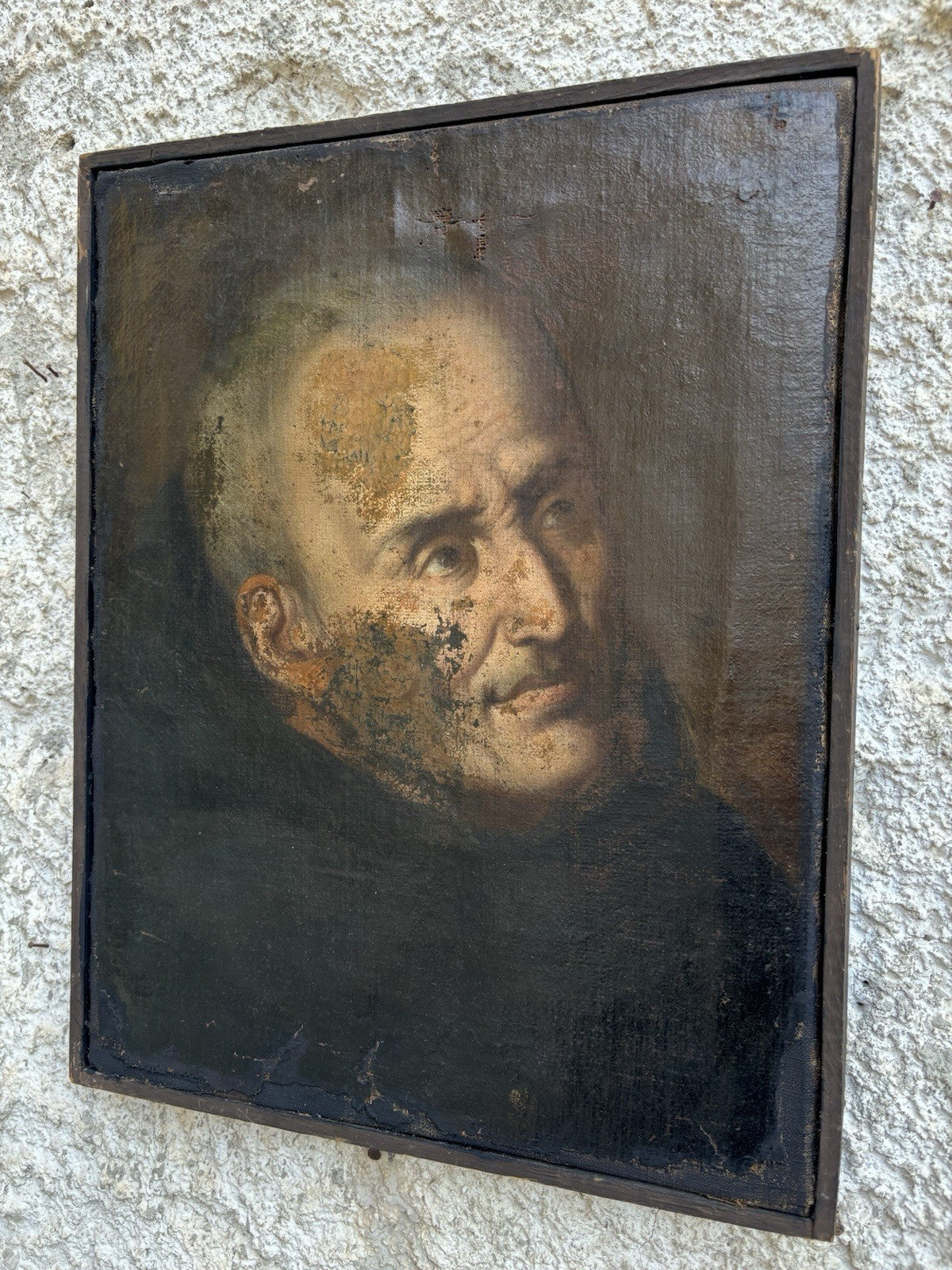 Quadro antico -Busto Di Uomo- dipinto a olio su tela