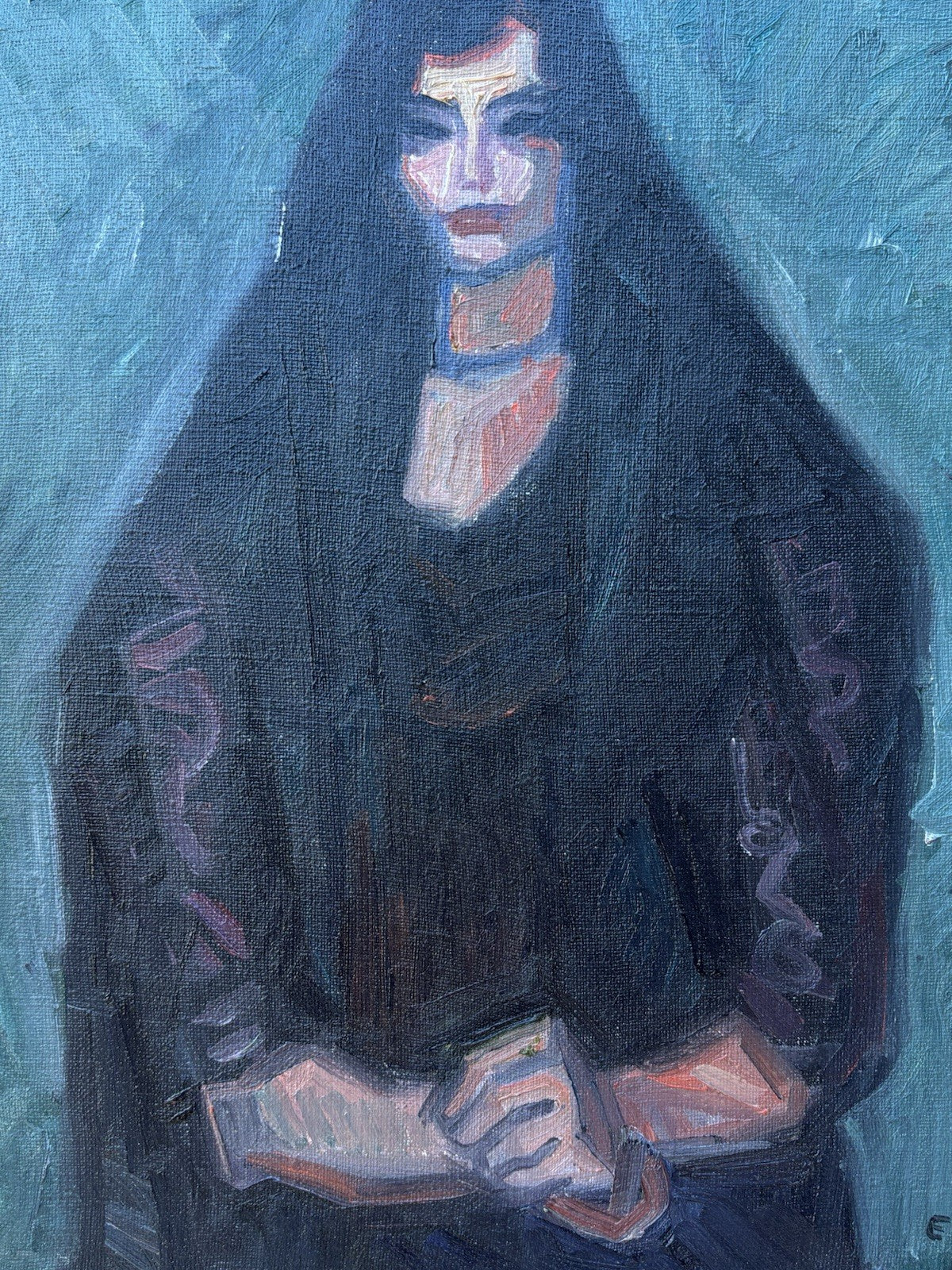 Quadro -Figura Di Donna- Emilio Notte- dipinto a olio su tela