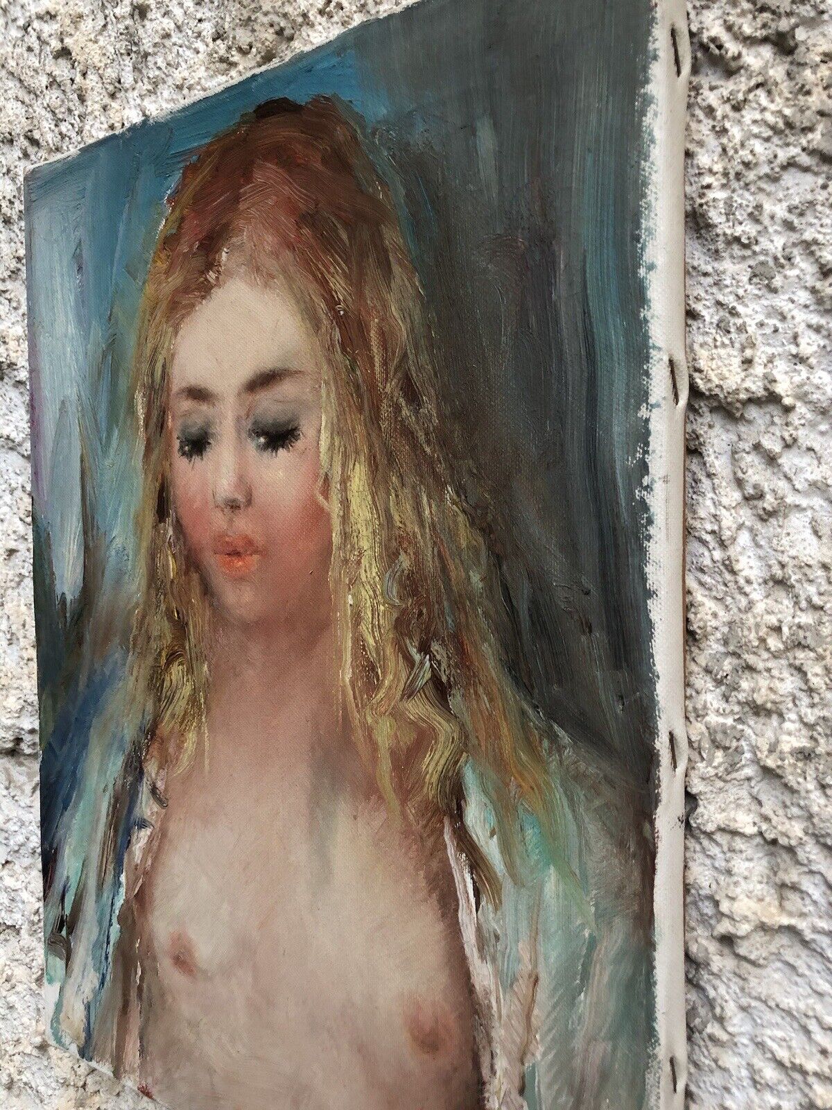 Quadro vintage -Nudo- dipinto a olio su tela Gino Tili 1920-2005