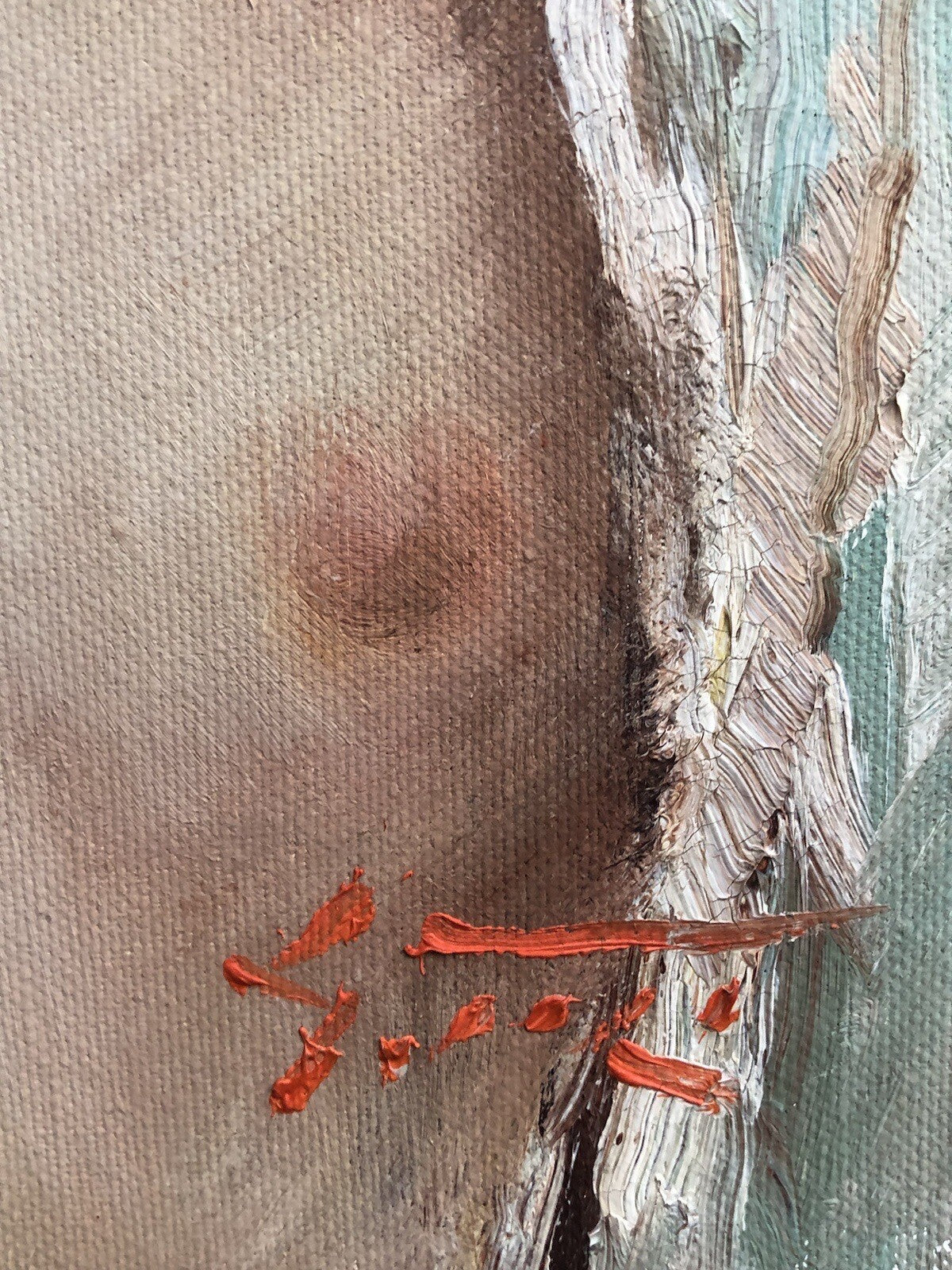 Quadro vintage -Nudo- dipinto a olio su tela Gino Tili 1920-2005