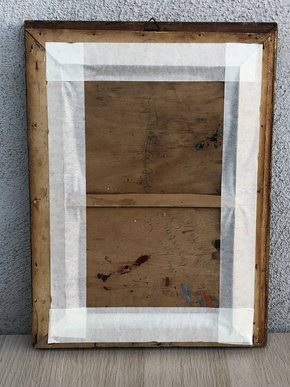 Vecchio Quadro -Nei Pressi Del Campanile- dipinto a olio su tavoletta