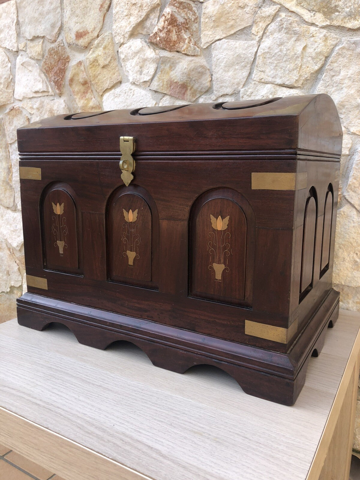 Baule Scrigno Vintage In Legno
