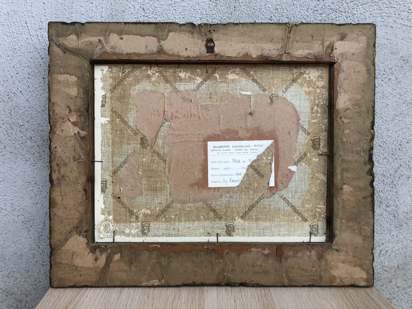 Quadro vintage -Mele E Pere- dipinto a olio