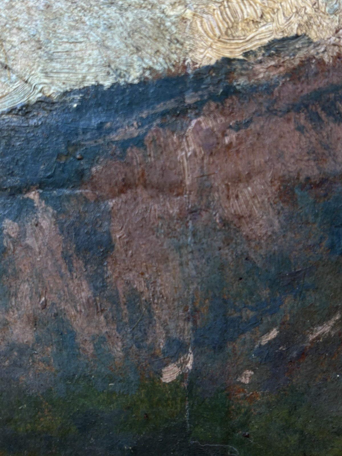 Quadro antico -Paesaggio- Edoardo Dalbono dipinto a olio