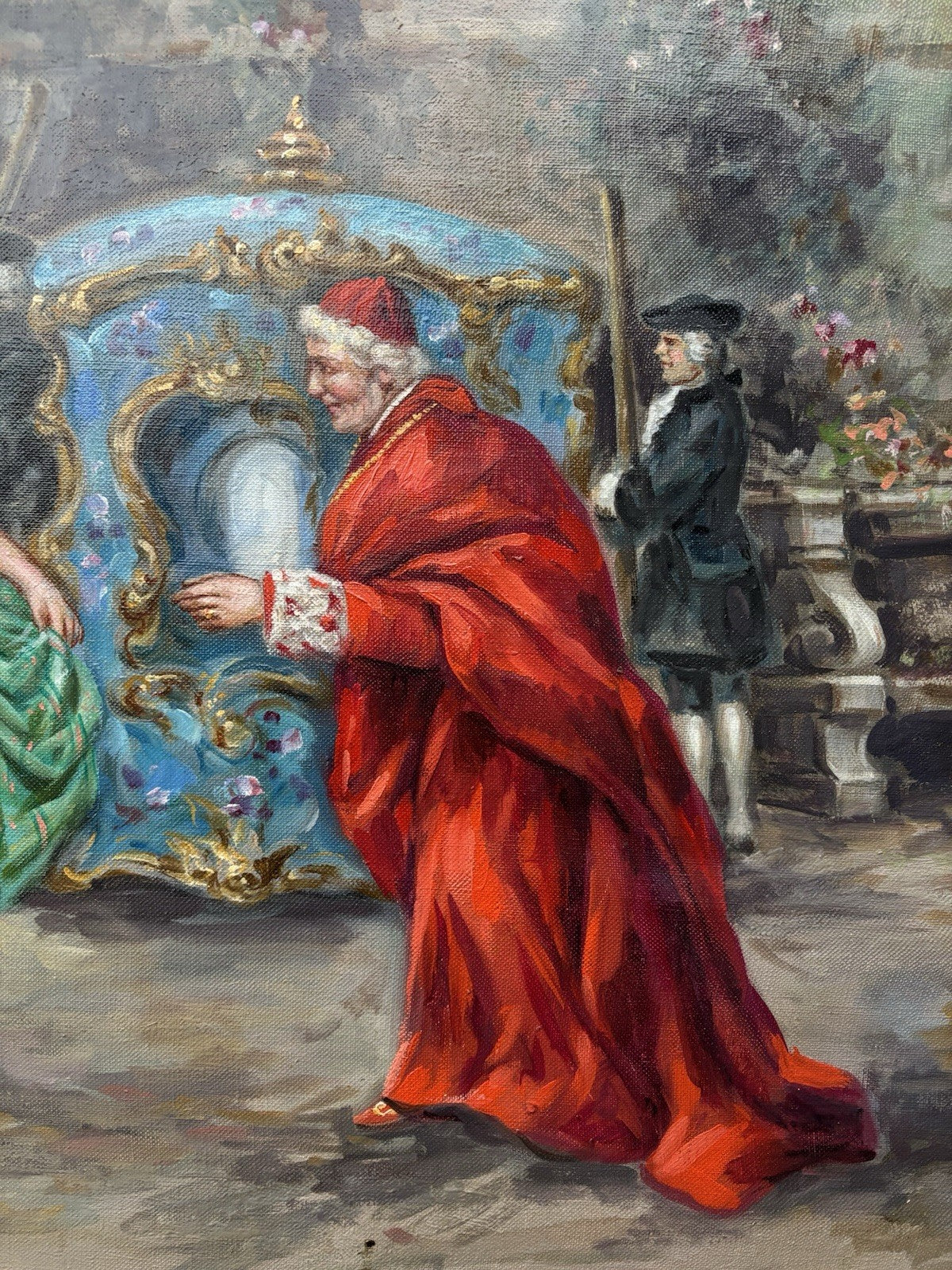 Quadro -Figure Di Nobili- Roberto Cajati dipinto a olio su tela