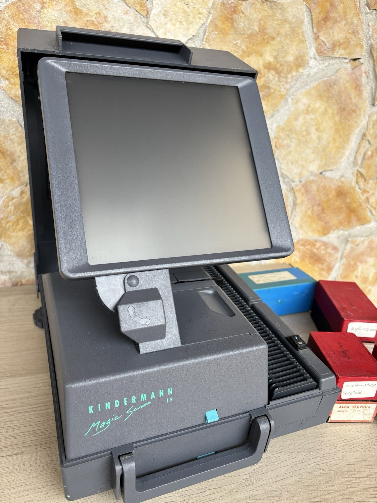 Proiettore Per Diapositive Vintage Made In Germany (con Diapositive Didattiche)