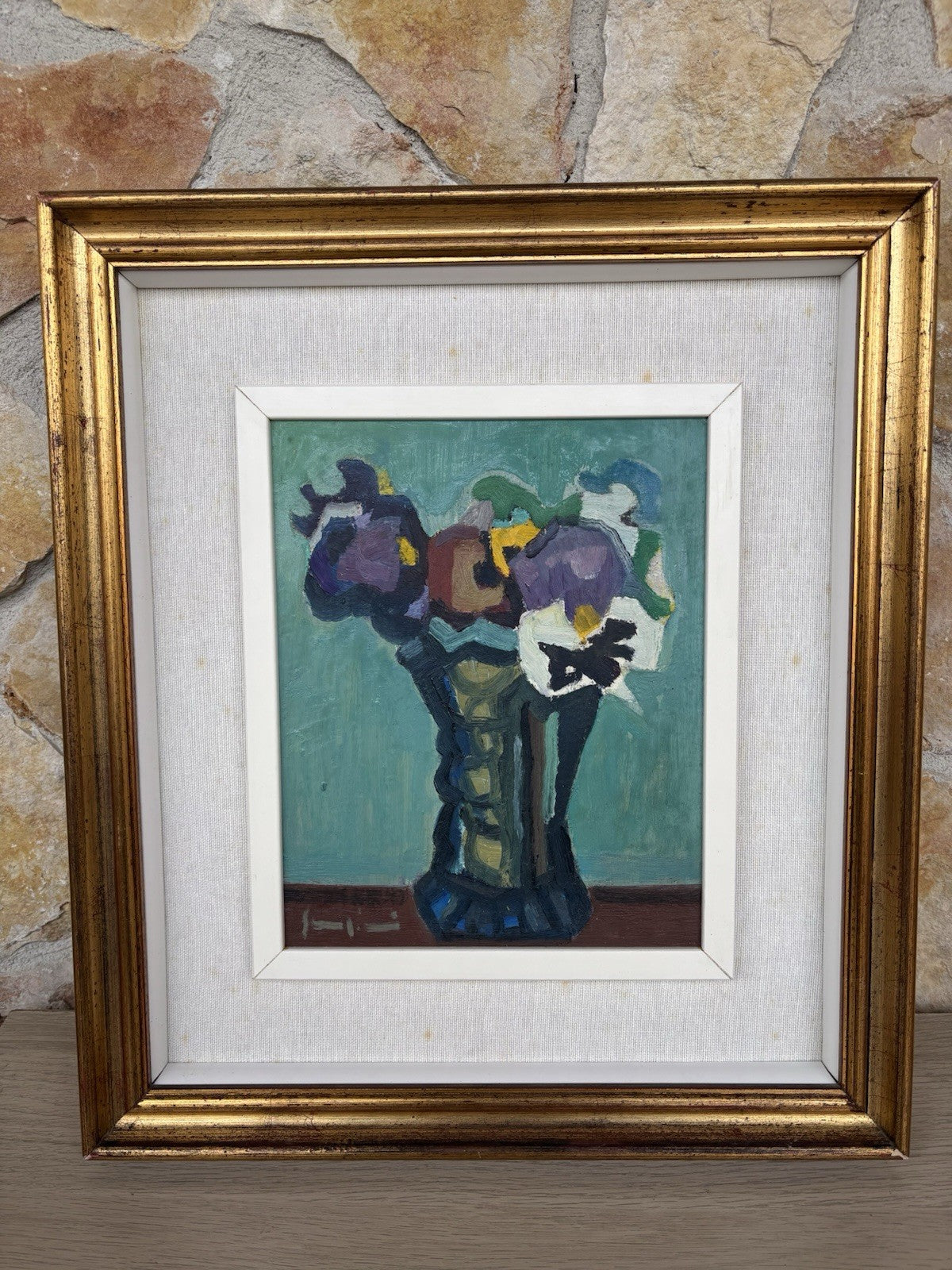 Quadro -Vaso Con Fiori- Mario Sangiovanni dipinto a olio