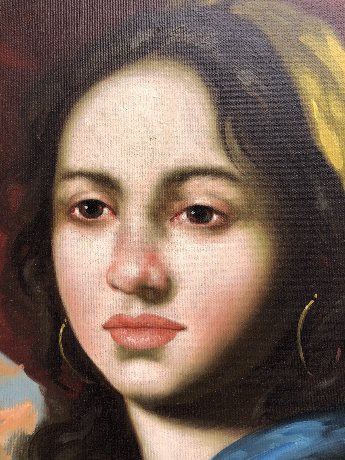 Quadro vintage Giacinto Montella dipinto a olio su tela