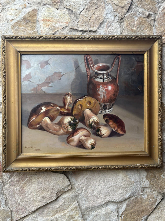Quadro antico -Natura Morta- dipinto a olio su tavoletta