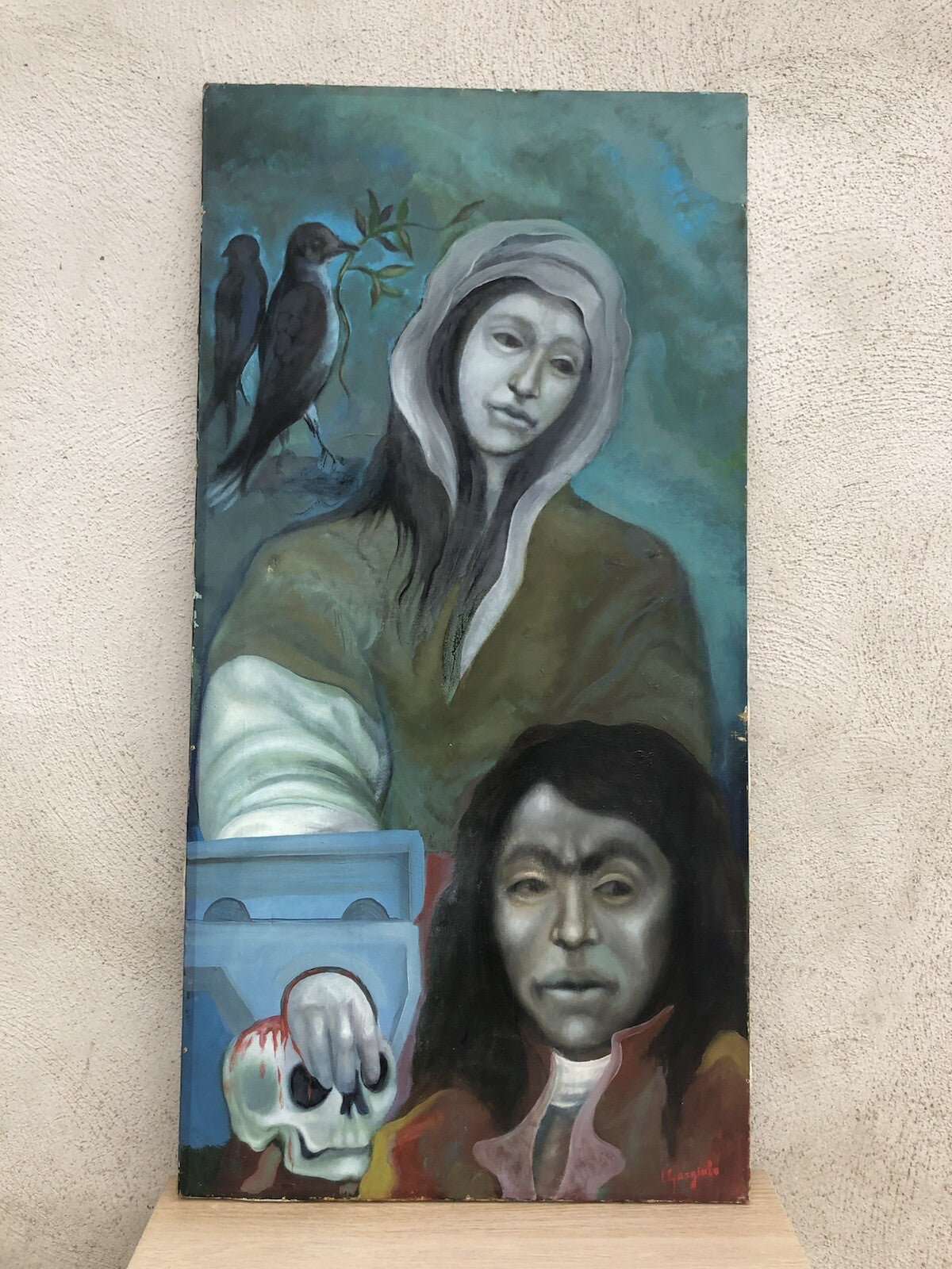 Quadro  -Figure- dipinto a olio su tela