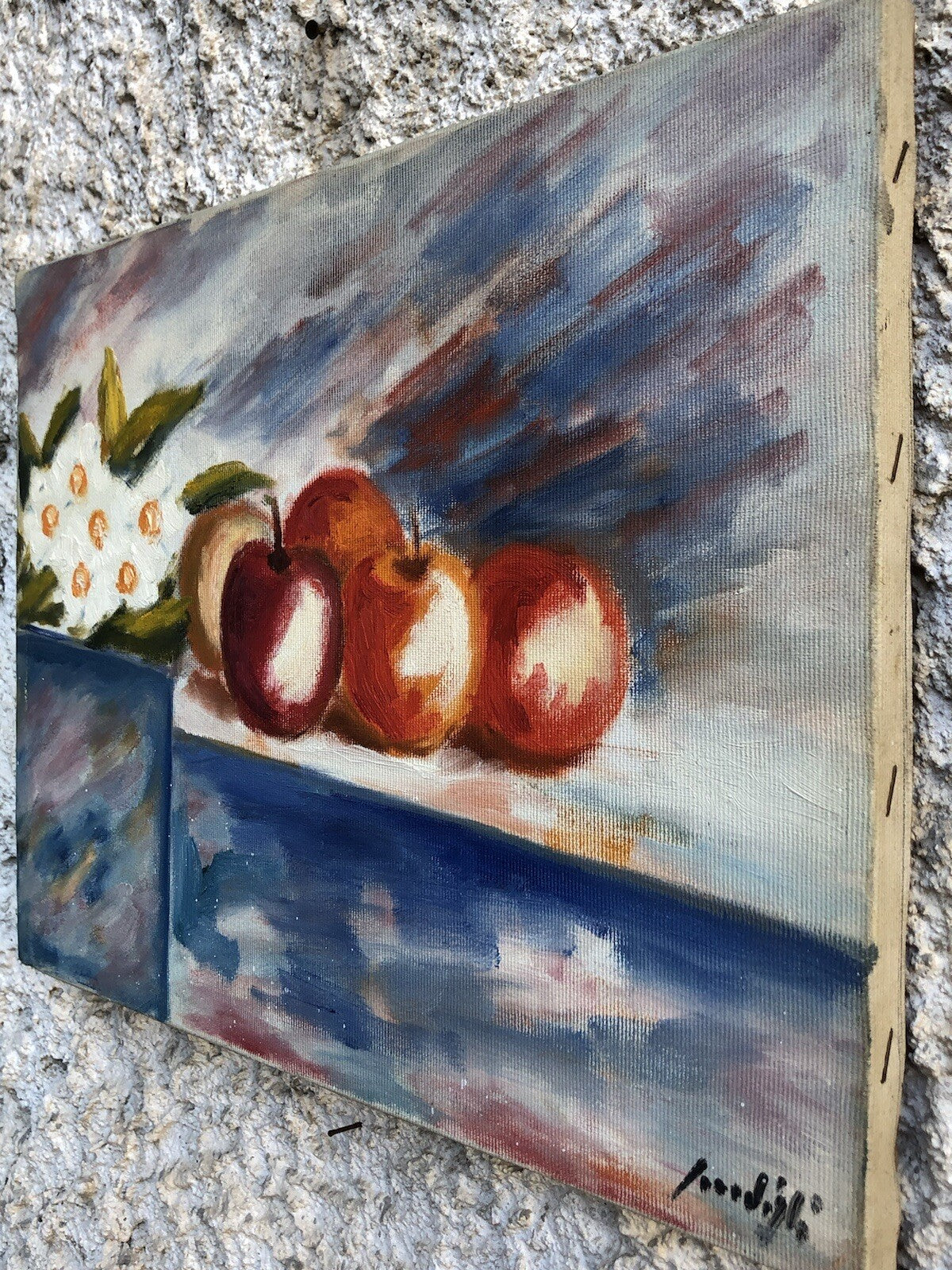 Quadro vintage -Natura Morta- dipinto a olio su tela