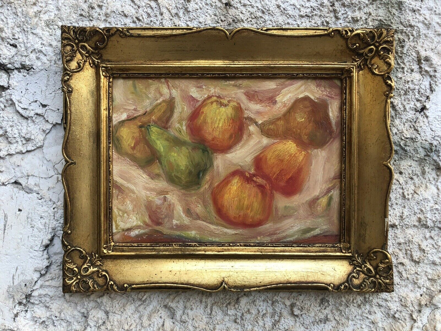 Quadro vintage -Mele E Pere- dipinto a olio