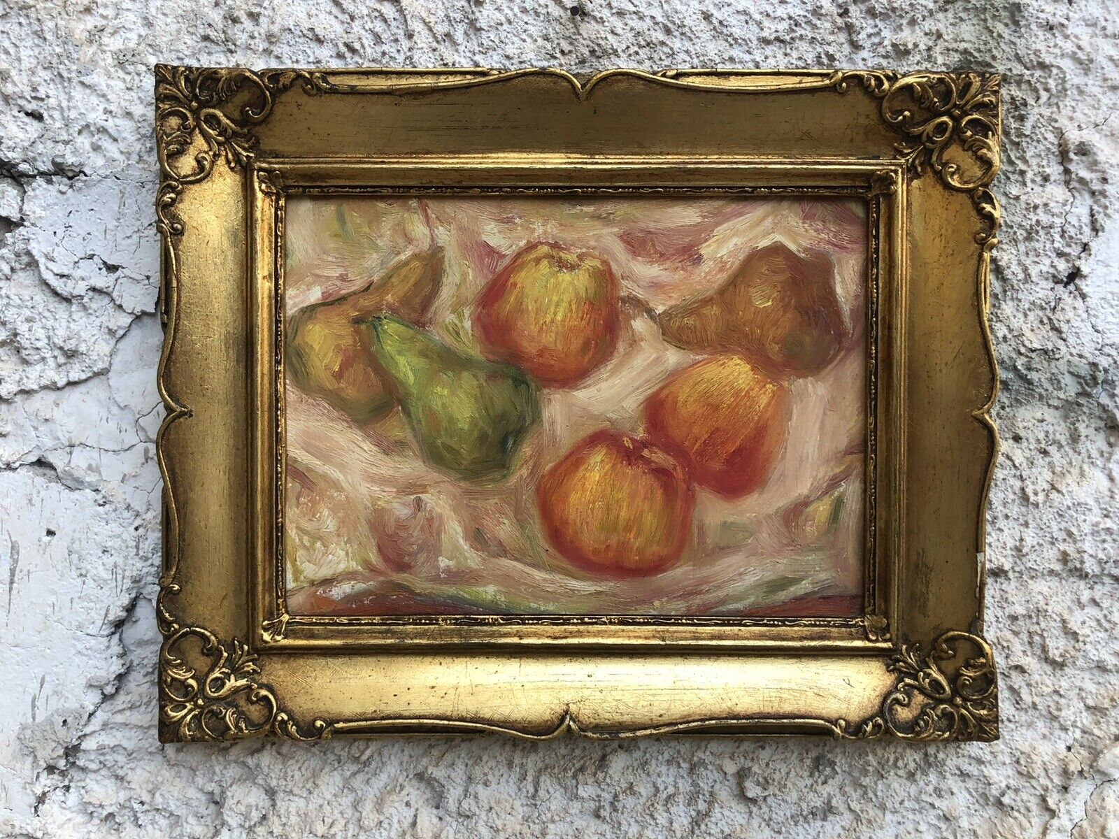 Quadro vintage -Mele E Pere- dipinto a olio