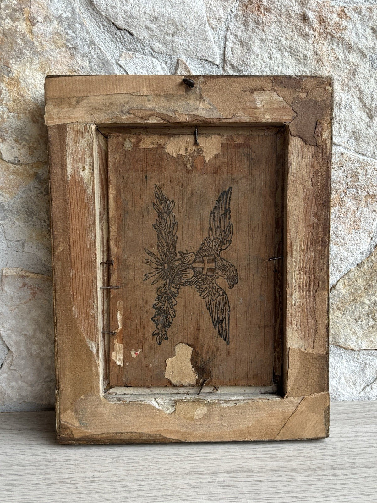 Quadro antico -Gallo- Giuseppe Uva dipinto a olio su tavoletta