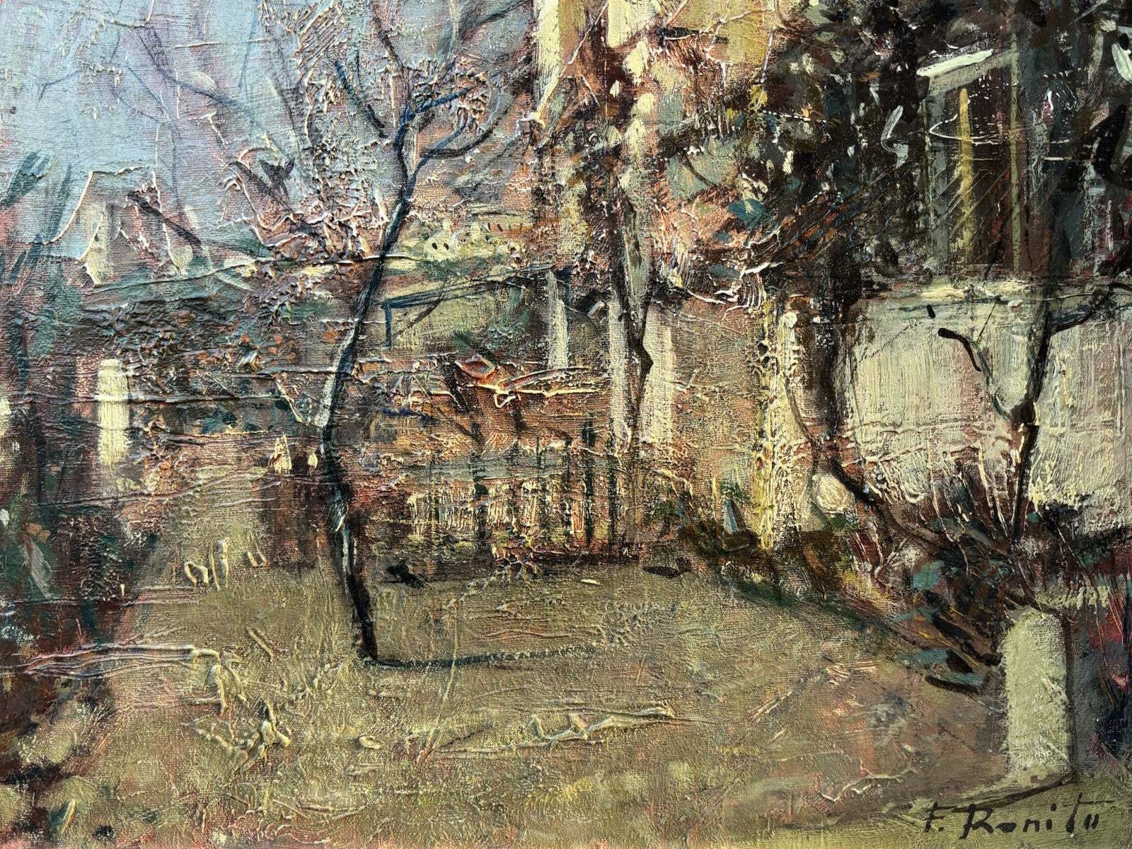 Quadro -Il Giardino Di Casa- dipinto a olio