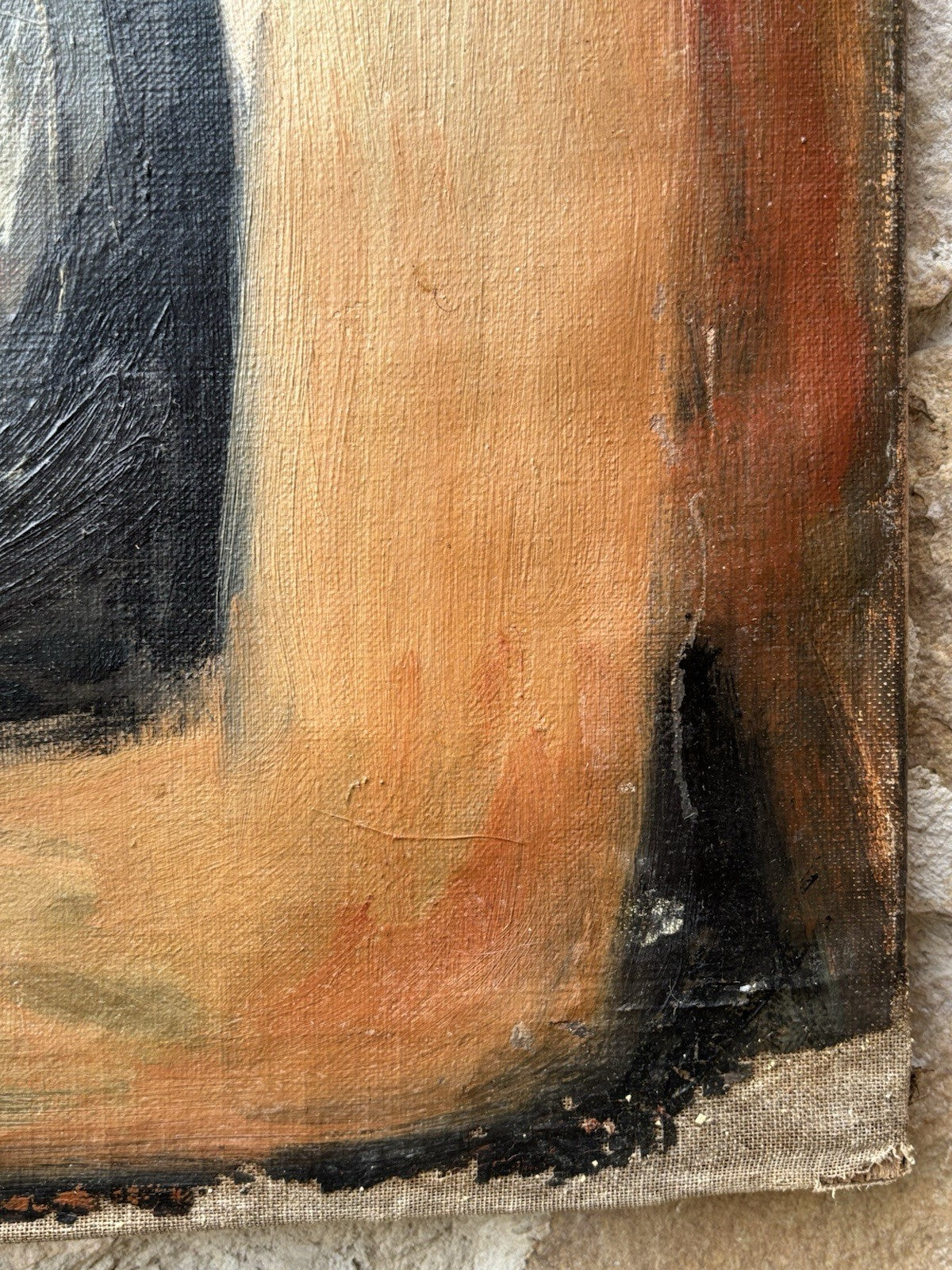 Quadro -Figura Di Donna- Augusto Orange De Rose dipinto a olio su tela