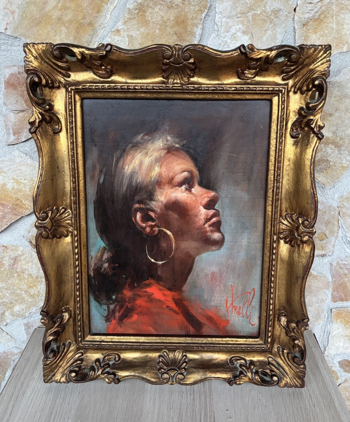 Quadro -Figura Di Donna- Luigi Anelli- dipinto a olio