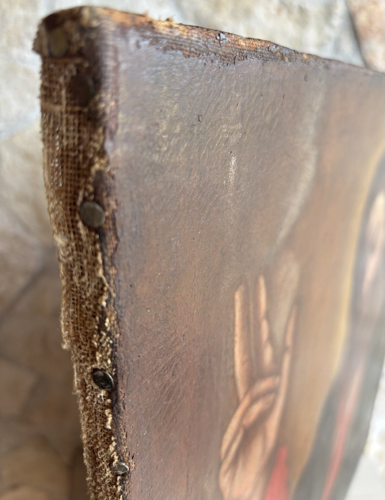 Quadro antico -Gesù- dipinto a olio su tela