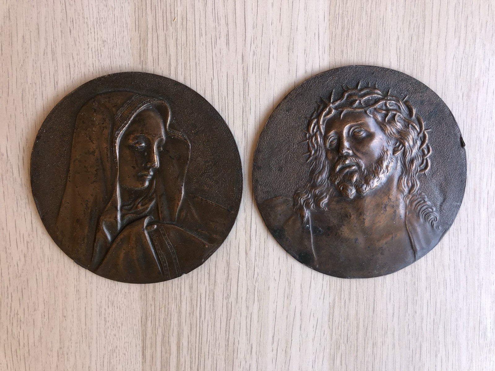 Quadri Placche Religiose In Bronzo