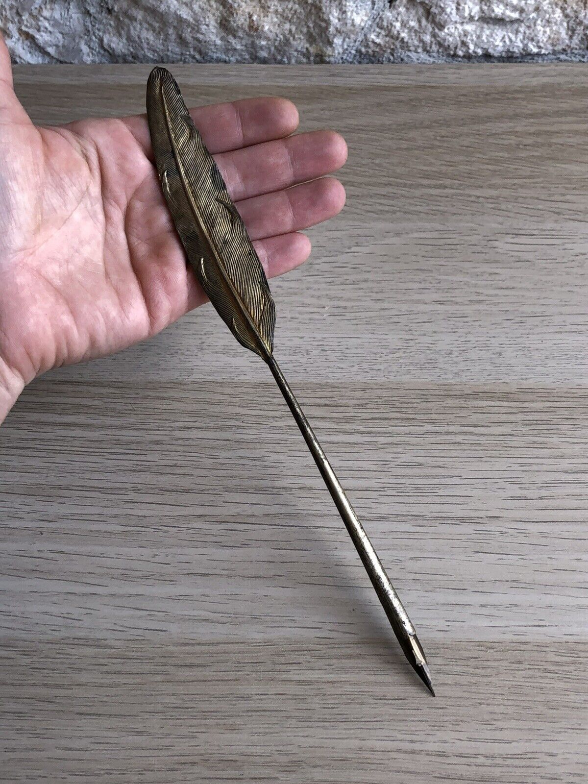 Penna Pennino Antico/vintage In Argento 800