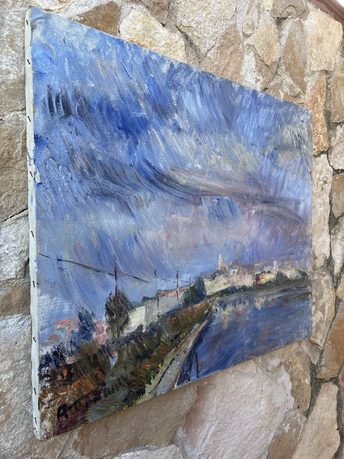 Quadro -Paesaggio- Amerigo Tamburrini dipinto a olio su tela