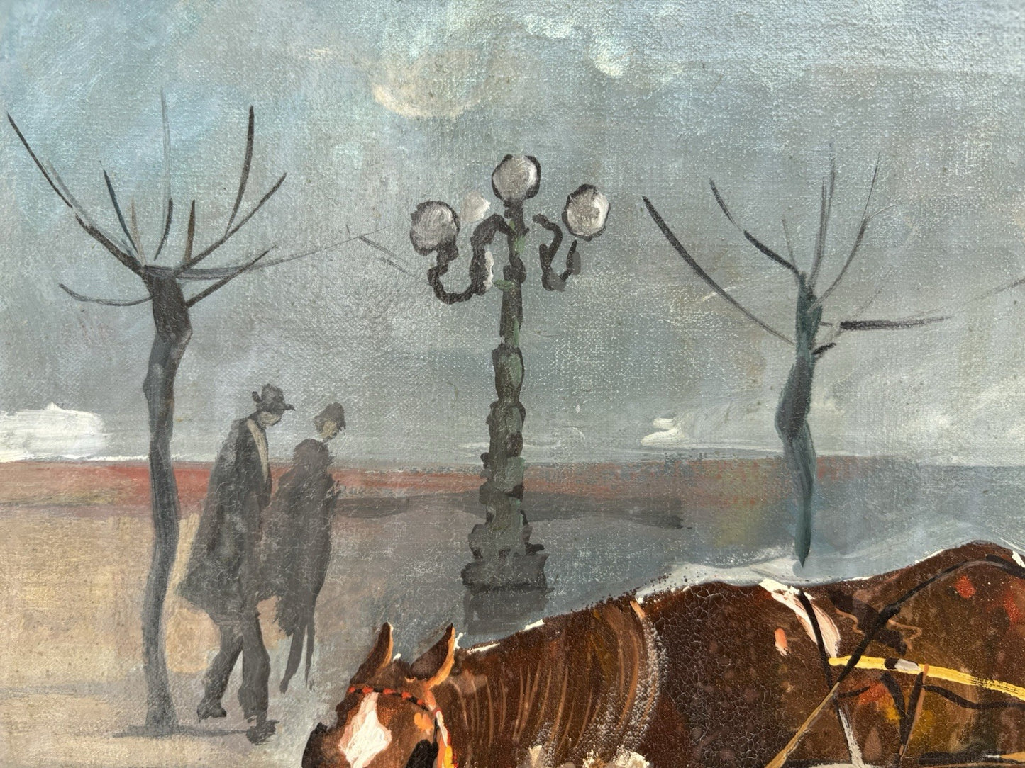 Quadro -Carrozzella Di Paese- Aniello Eco dipinto a olio su tela