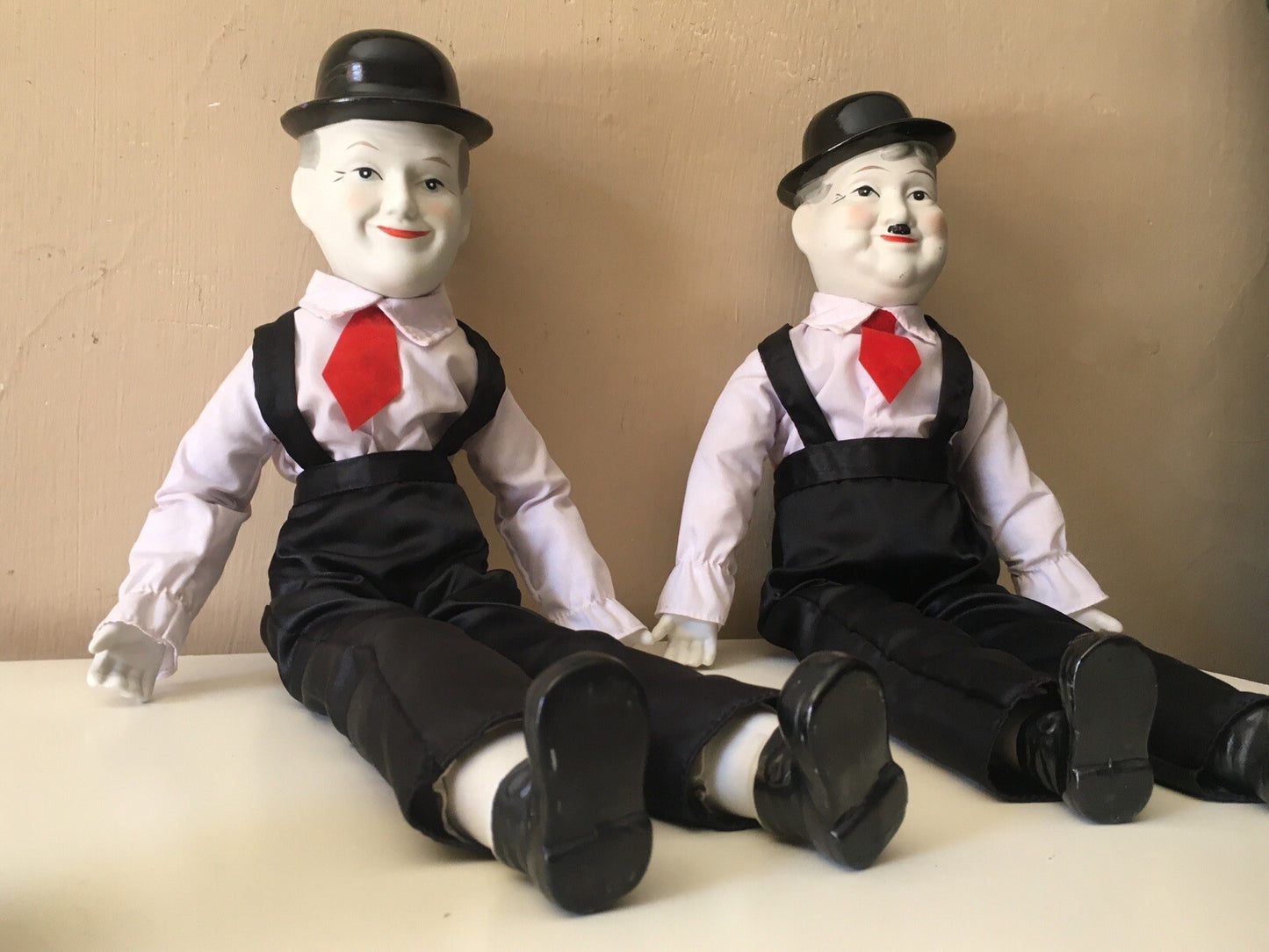Bambole da collezione Stanlio e Ollio vintage