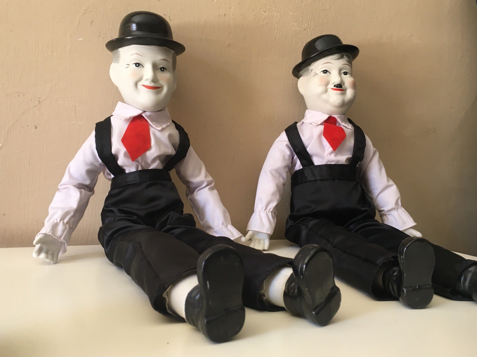 Bambole da collezione Stanlio e Ollio vintage