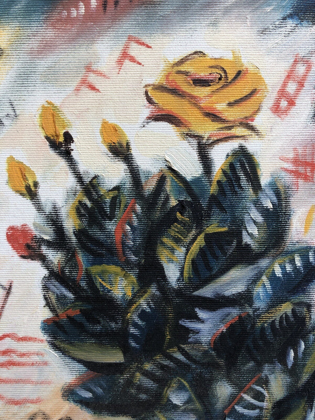 Quadro vintage -Natura Morta- dipinto a olio su tela