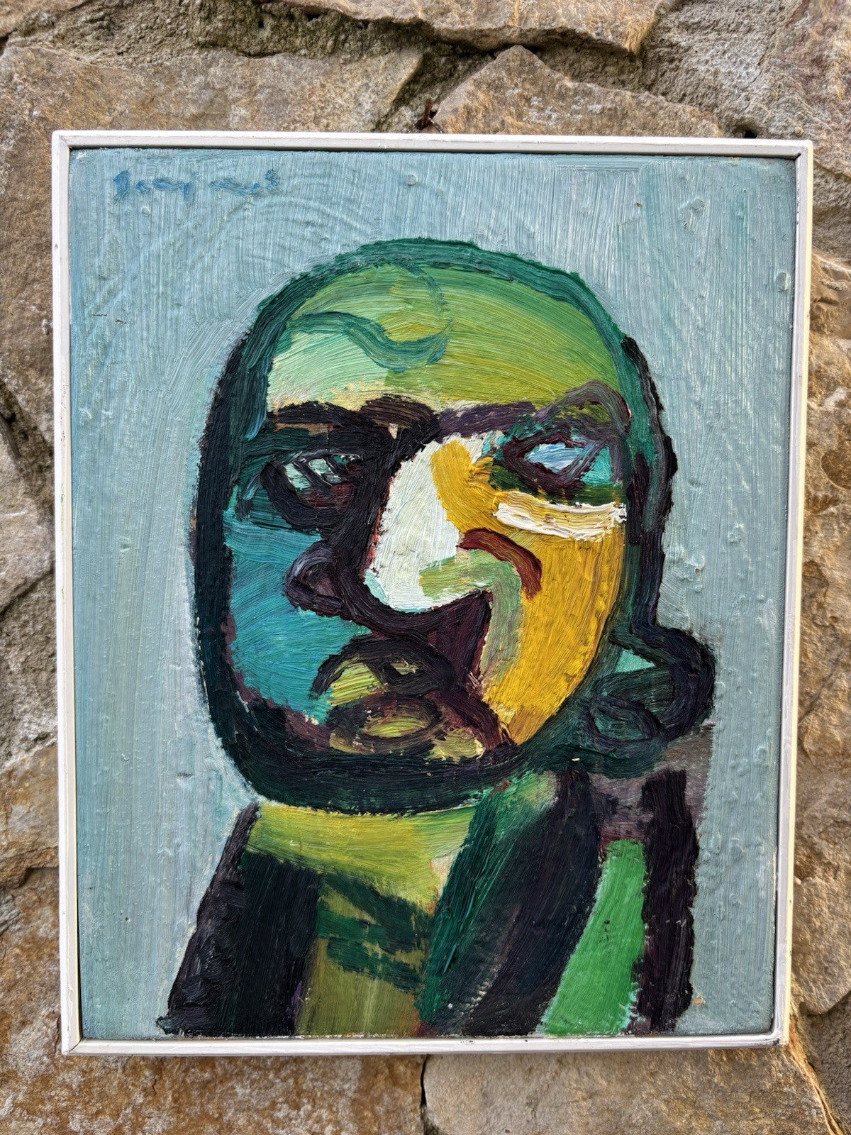 Coppia di quadri -Figure Astratte- Mario Sangiovanni dipinti ad olio