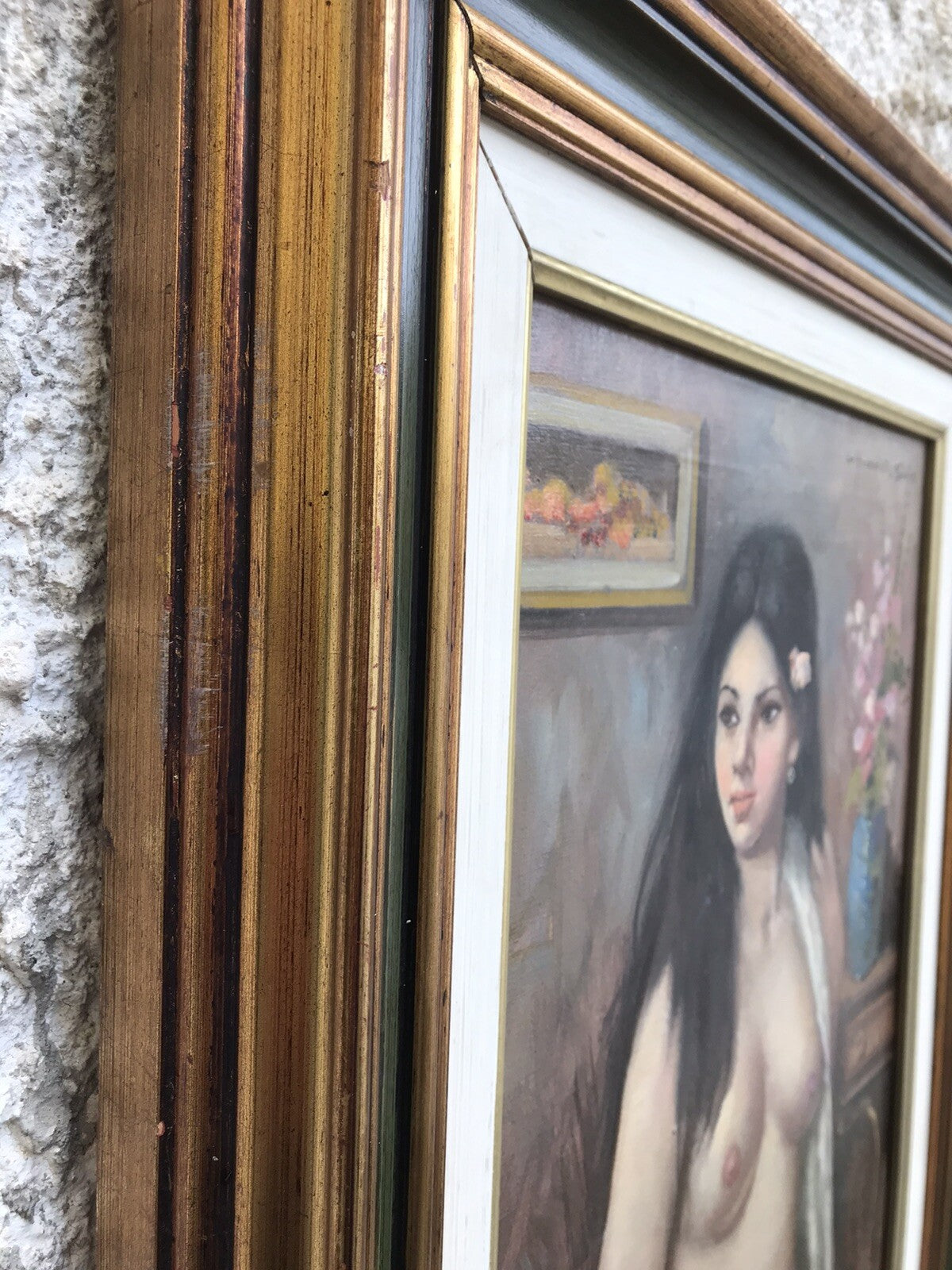 QUADRO VINTAGE -NUDO-DIPINTO A OLIO SU TELA