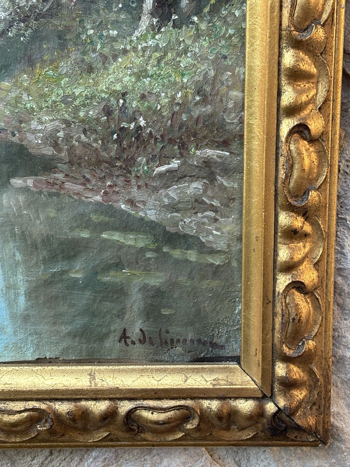 Coppia di quadri antichi -Paesaggi- dipinti a olio