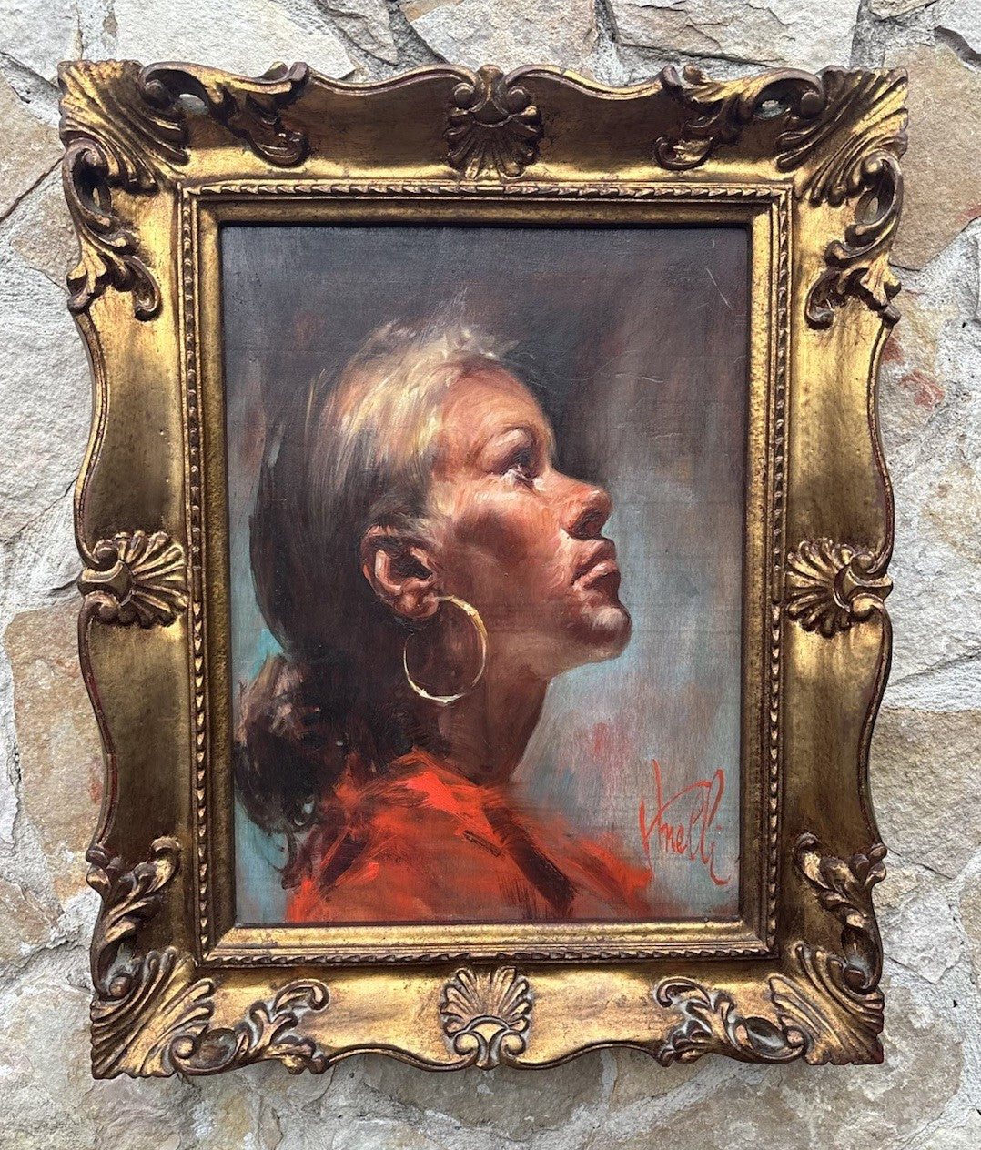 Quadro -Figura Di Donna- Luigi Anelli- dipinto a olio