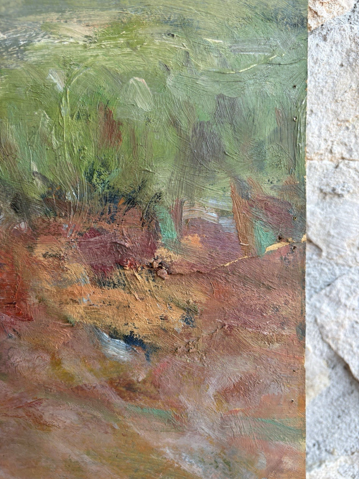 Vecchio quadro -Cavalli Al Pascolo- Ferruccio Torraca- dipinto a olio