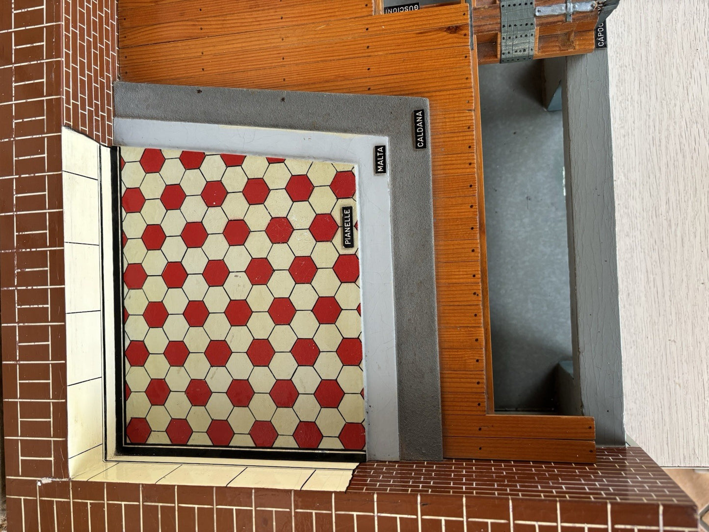 Modello Architettonico Vintage In Legno- V.Toffoli E Figli