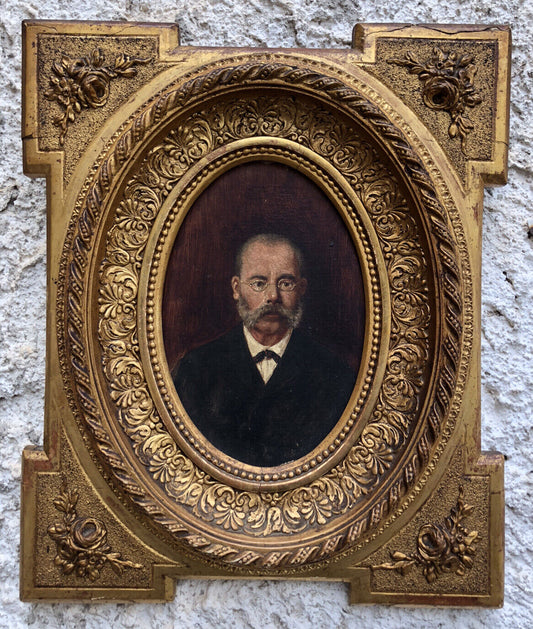 Quadro antico -Ritratto-dipinto a olio su tela