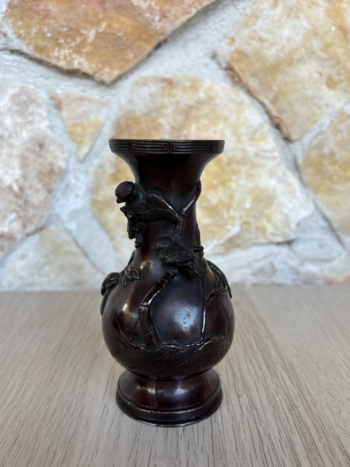 Vaso Vintage In Bronzo, Giappone-Meiji