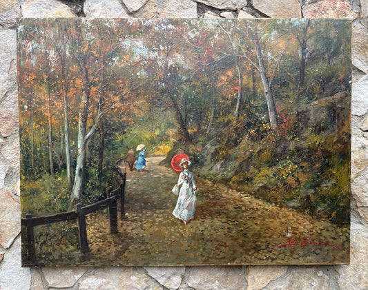 Quadro -Motivo Autunnale- Antonio Gravina-dipinto a olio su tela