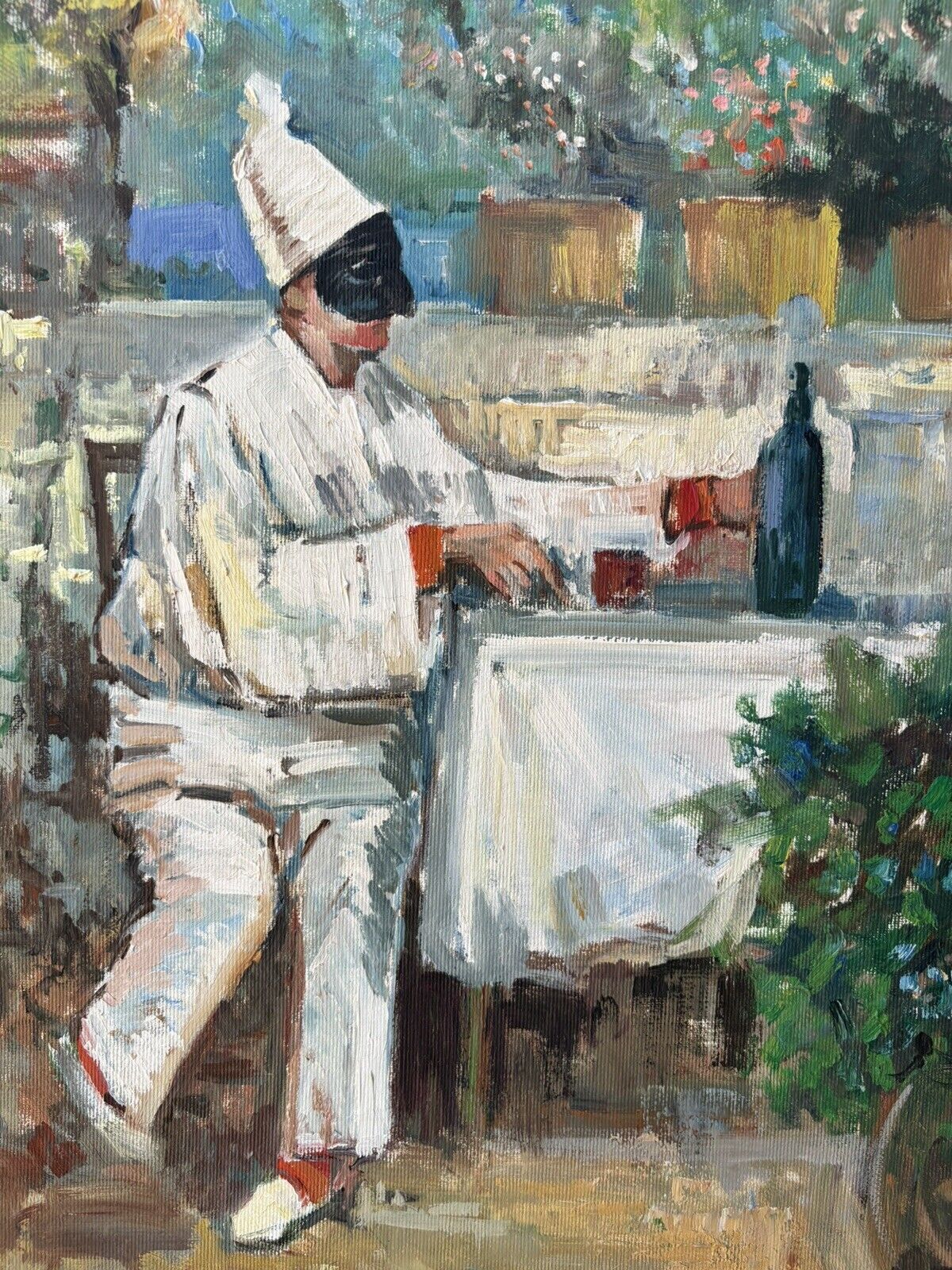 Quadro vintage -Pulcinella- dipinto a olio su tela