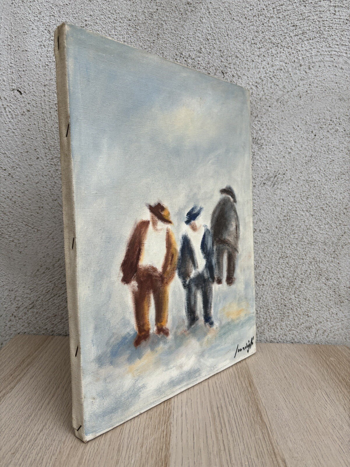 Quadro vintage -Omini- dipinto a olio su tela