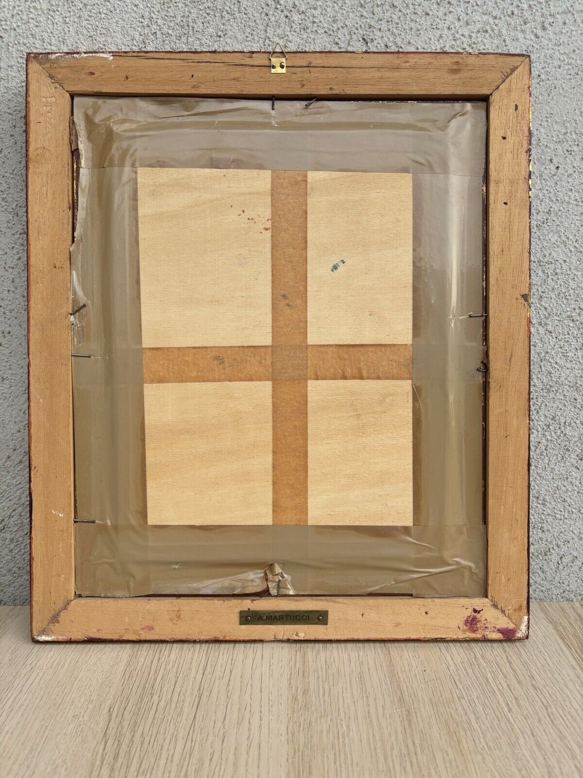 Quadro -Marina Con Bagnanti- dipinto a olio su tavoletta