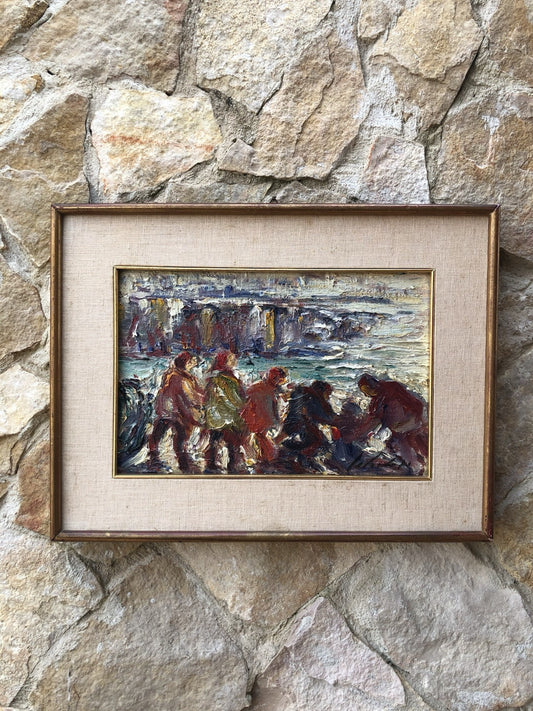 Quadro -Al Mare- dipinto a olio