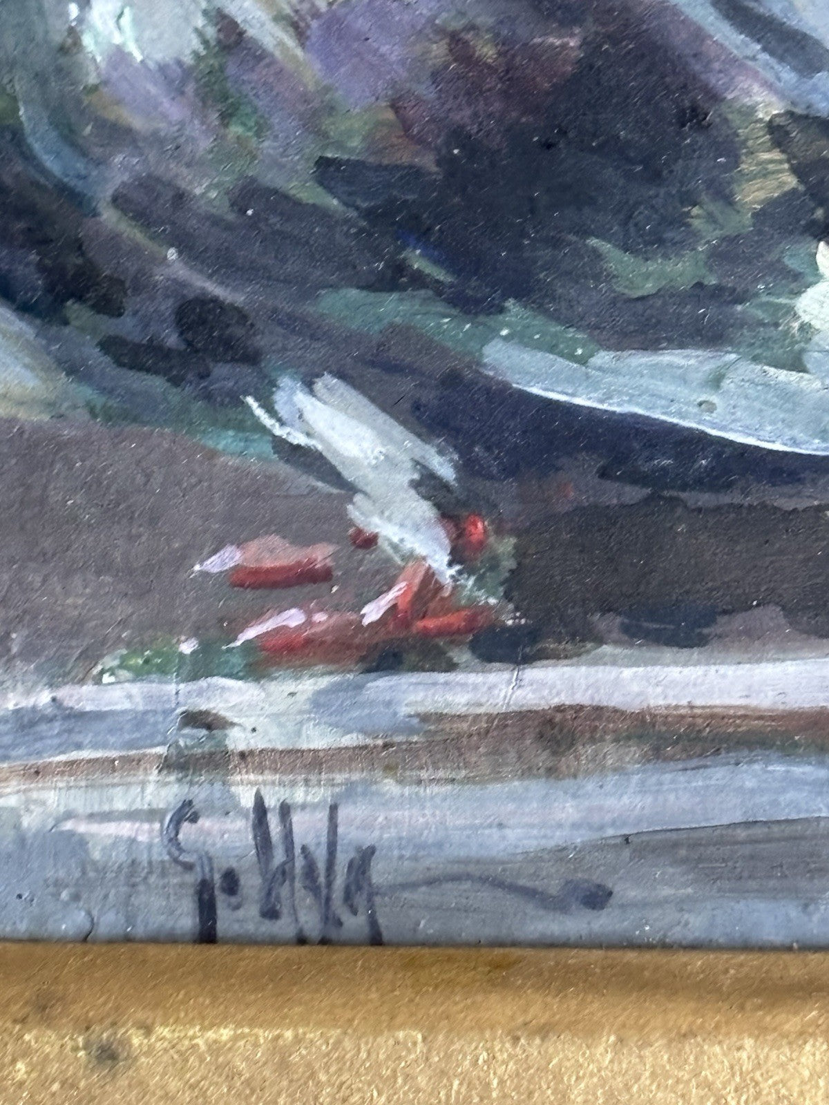 Quadro -Piccioni- Giuseppe Uva dipinto a olio