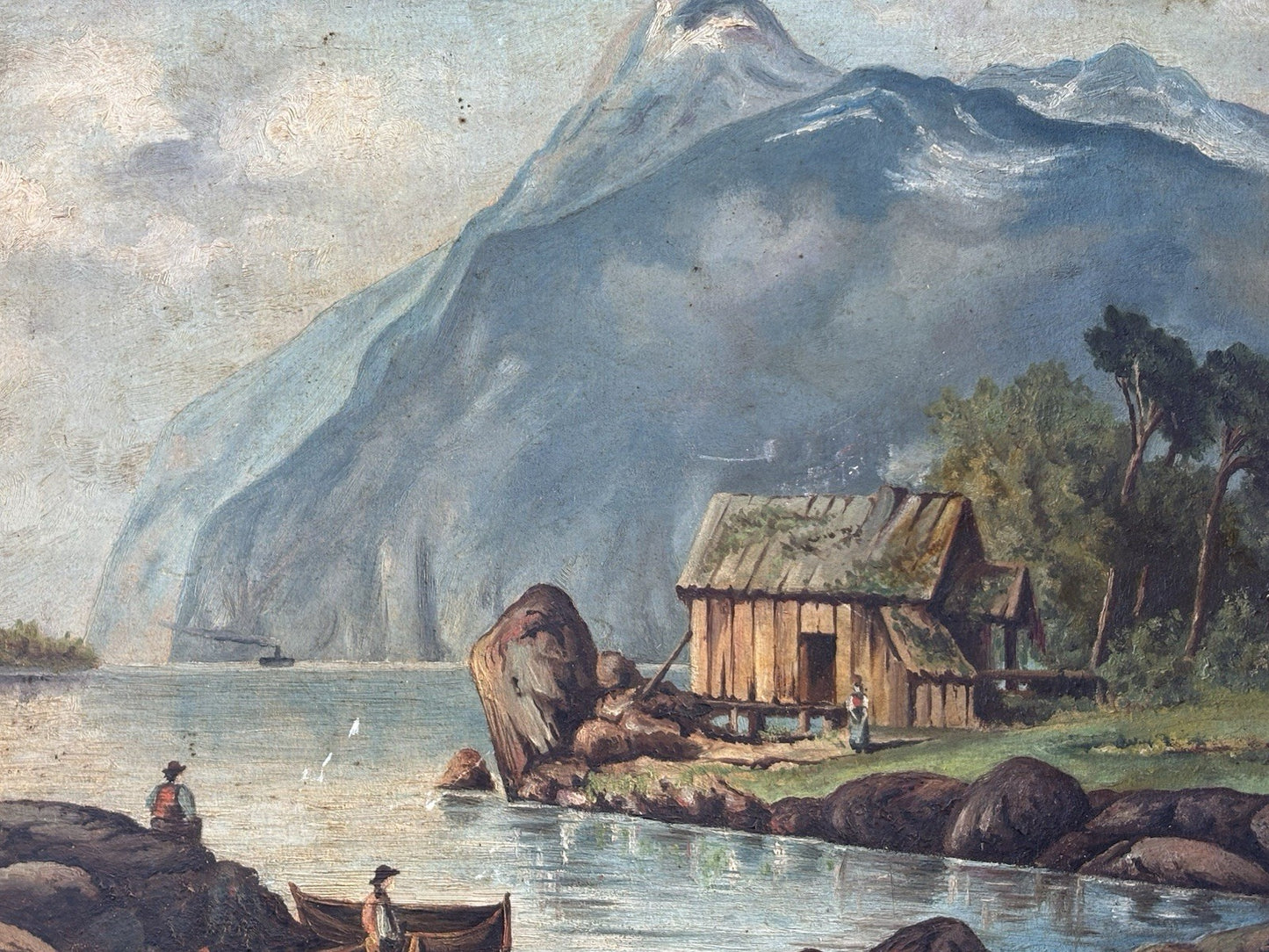 Quadro antico -Paesaggio- dipinto a olio