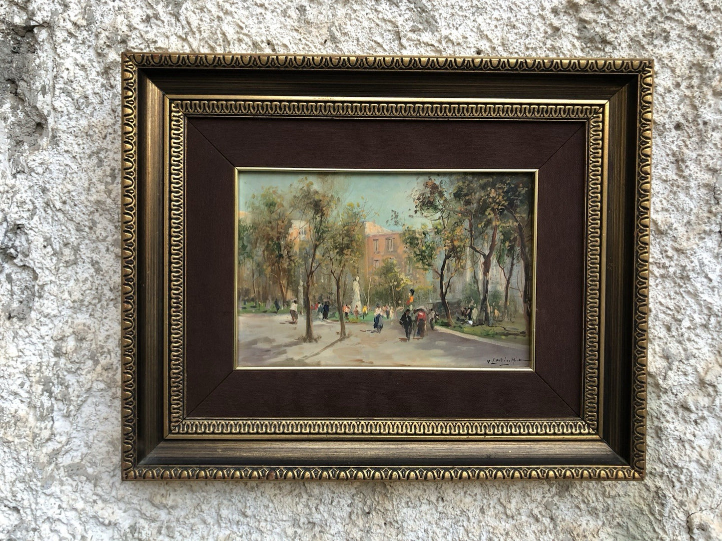 Quadro -Villa Comunale- Vincenzo Laricchia dipinto a olio