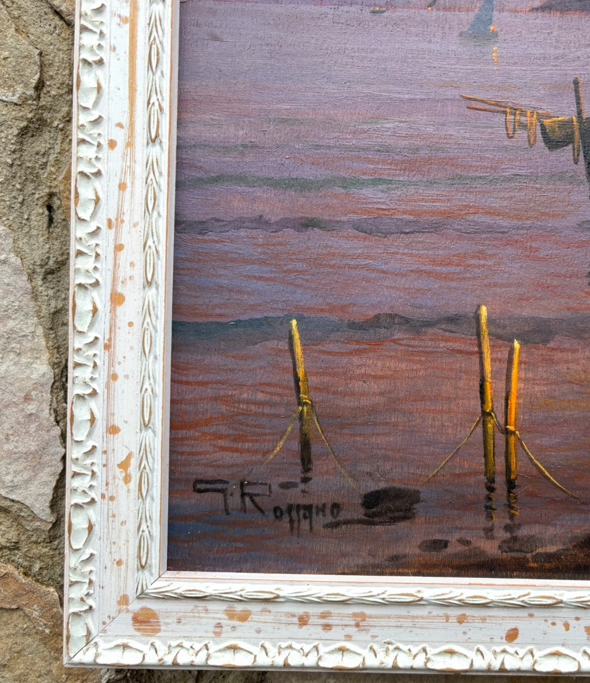Quadro -Tramonto Ischitano- Gennaro Rossano- dipinto a olio